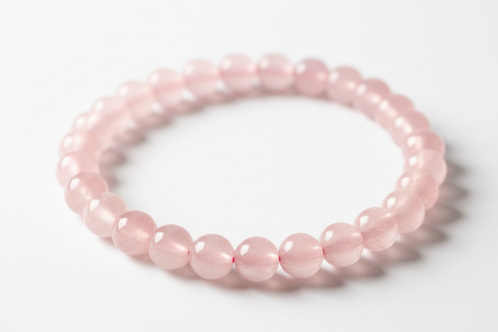 bracciale quarzo rosa 6mm