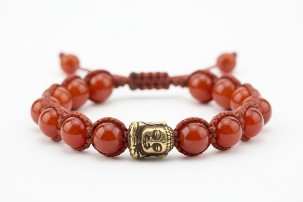 bracciale shambala corniola budda