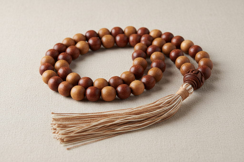 Collana japamala legno