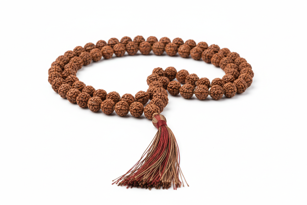 Collana japamala Rudraksha